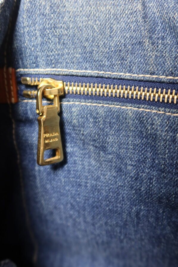 Prada Cabas Canapa Denim – Image 12